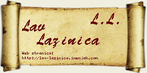 Lav Lazinica vizit kartica